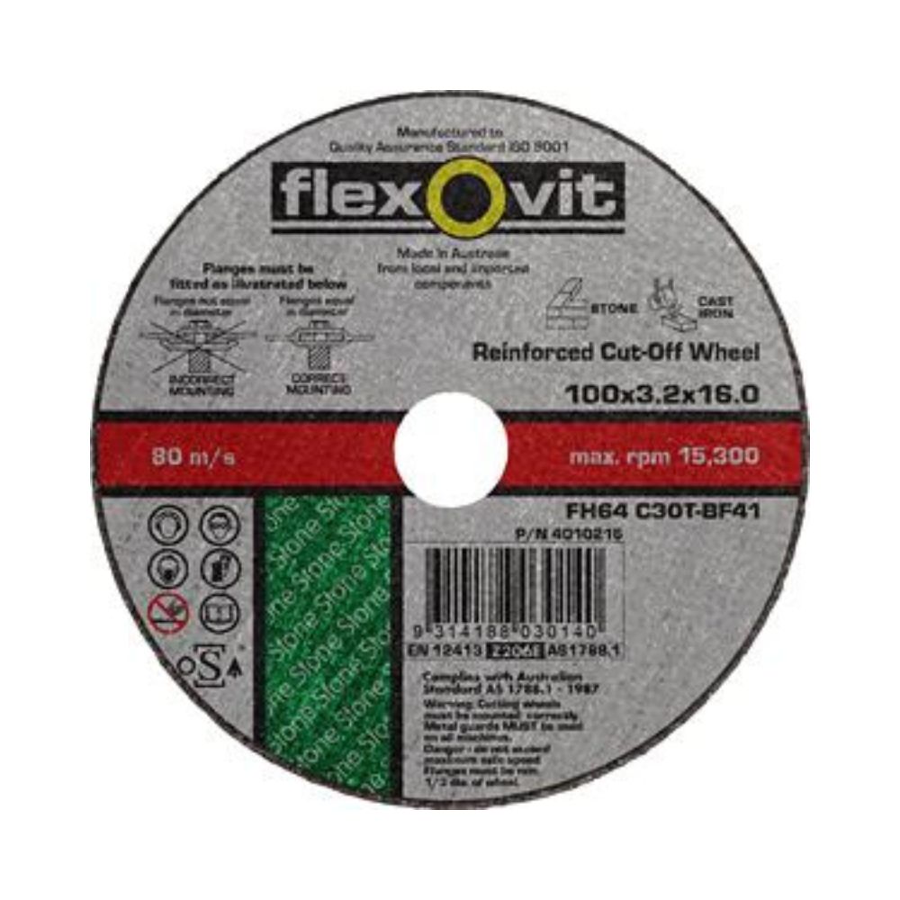 Flexovit Wheel Cut off Masonry 102mm x 3.2mm x 16mm