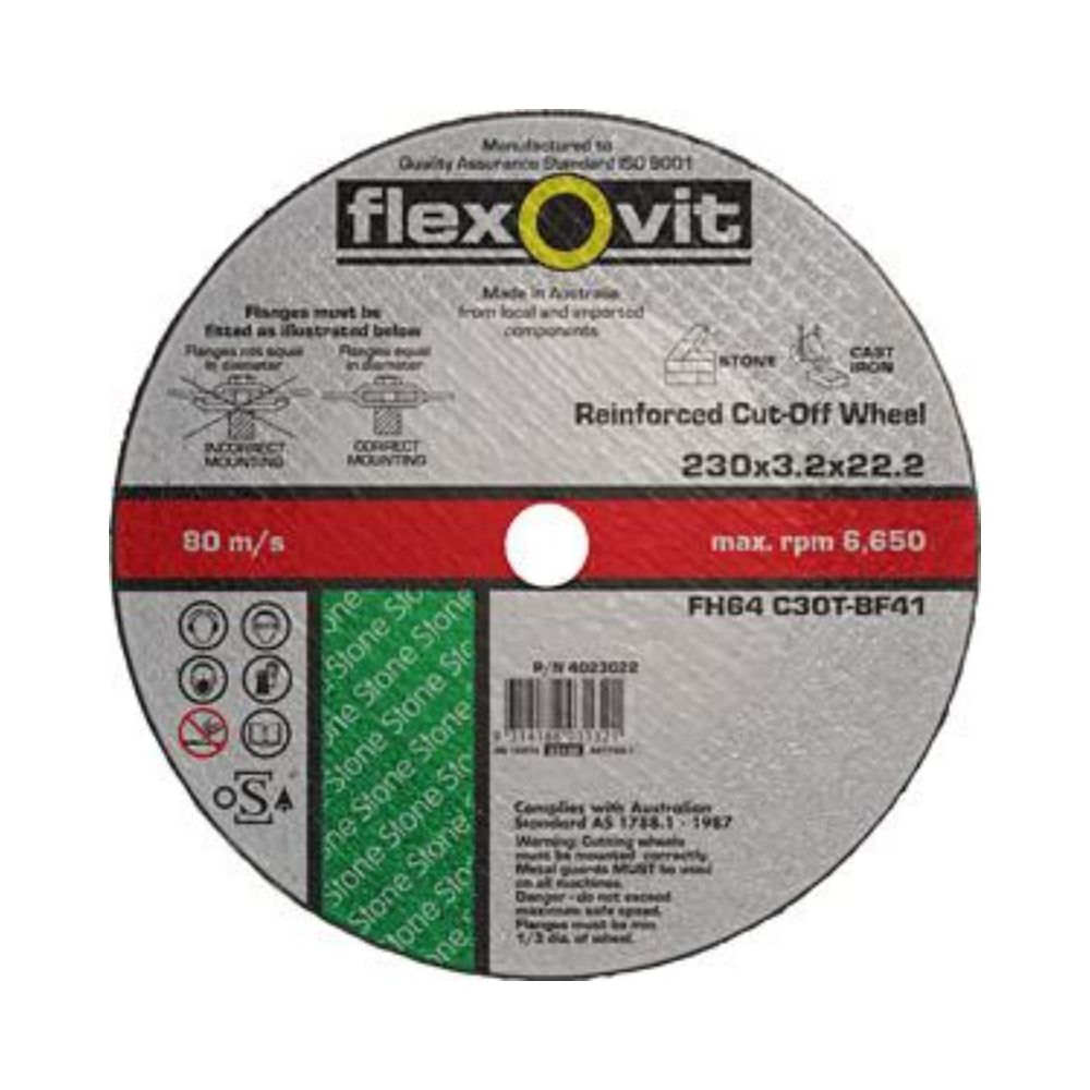 Flexovit Wheel Cut off Masonry 230mm x 3.2mm x 22.2mm