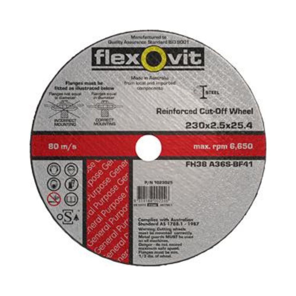 Flexovit Wheel Cut off Metal 230mm x 2.5mm x 25.4mm