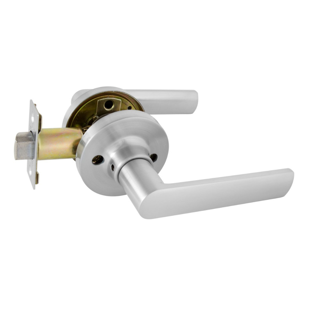 Gainsborough TradePro Round Rose Bela Passage Lever Set in Satin Chrome