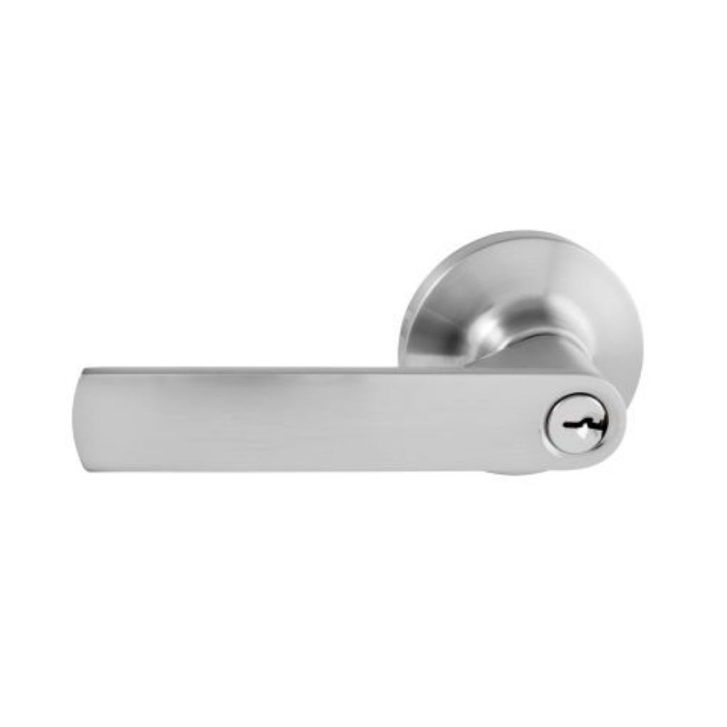 Gainsborough TradePro Round Rose Bela Entrance Key in Lever Set in Satin Chrome