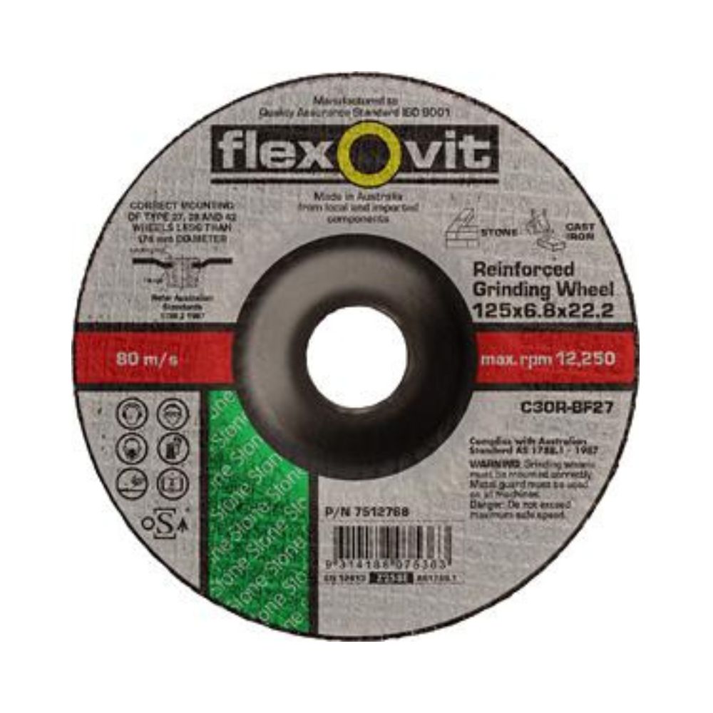 Flexovit Wheel Grinding Masonry 127mm x 68mm x 22mm