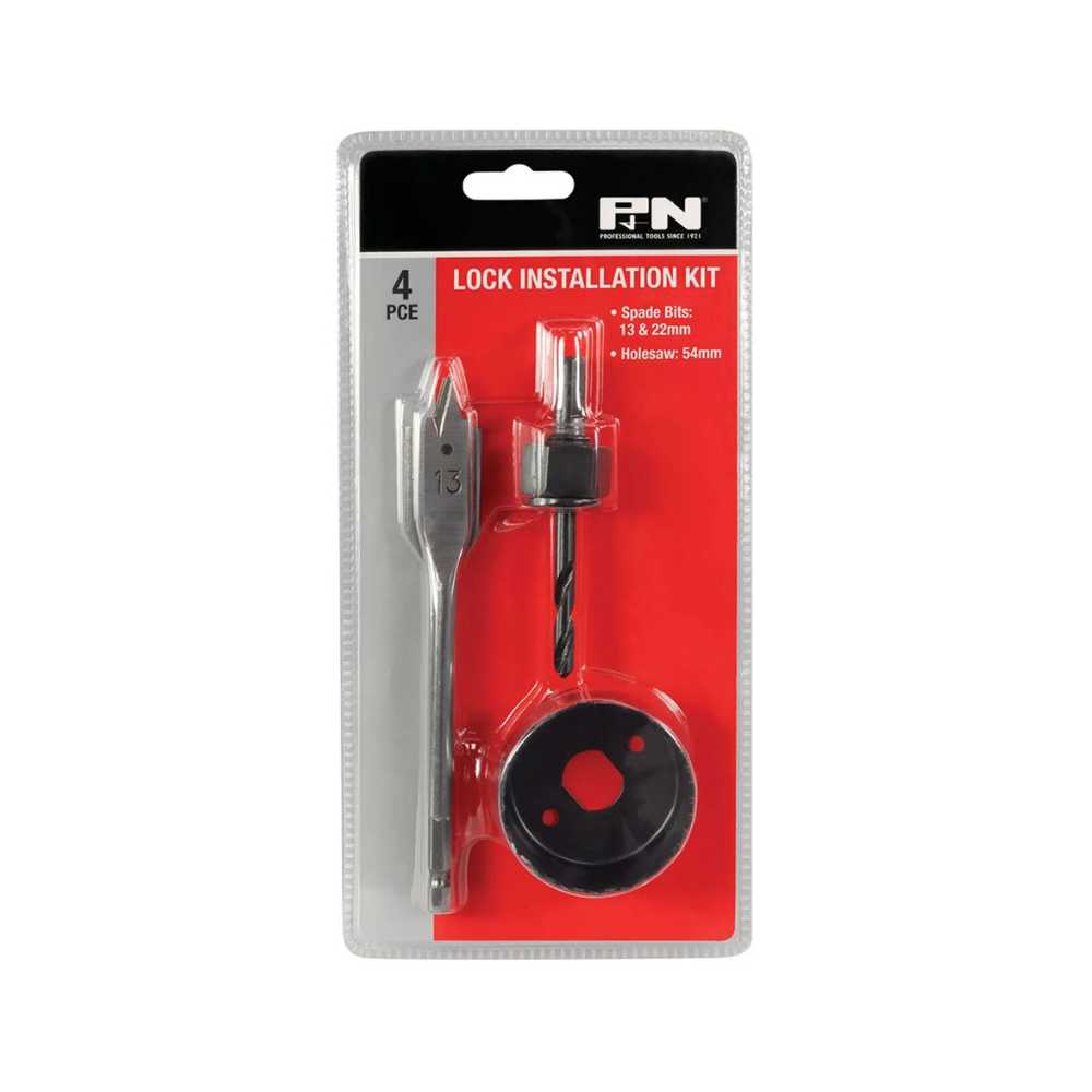 P&amp;N Tools Holesaw Lock Installation Set 3Pce &amp; 4Pce