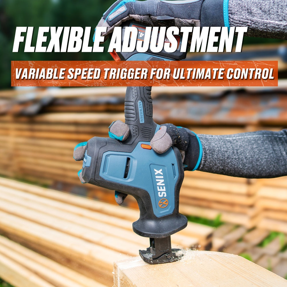 SENIX X2 18V Brushless 22mm Compact Reciprocating Saw Skin