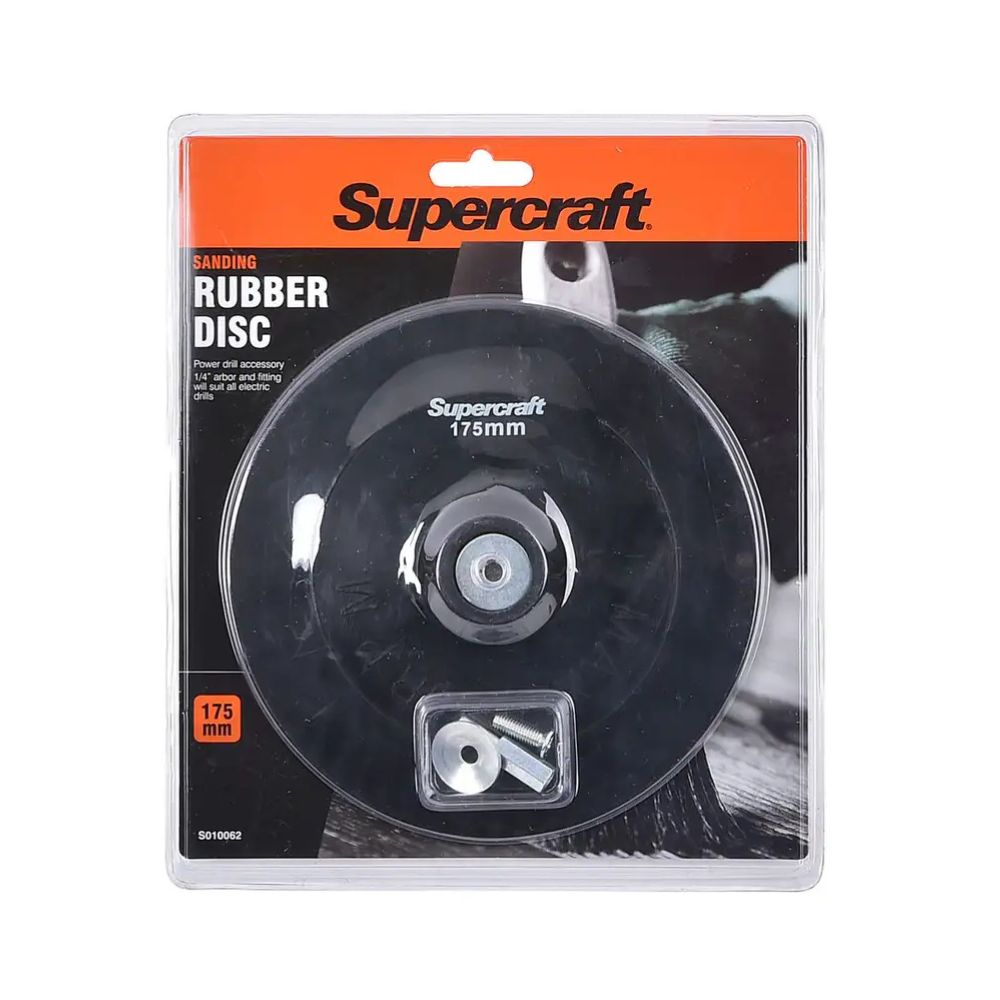 Supercraft Rubber Sanding/Polishing Disc Backing 175 x 6mm