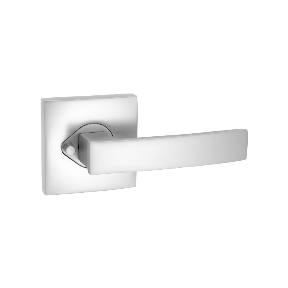 Gainsborough Neue Angular Square Rose Privacy Lever Set - Satin Chrome