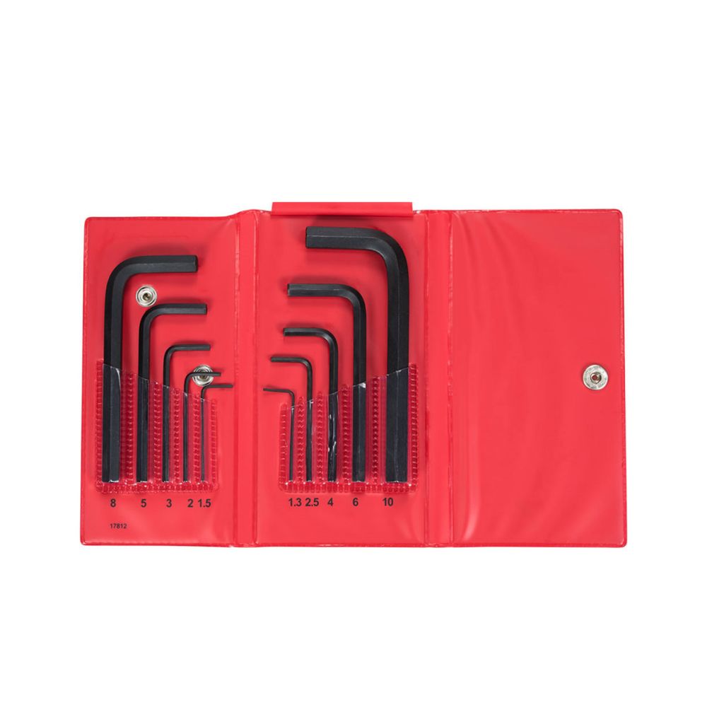 Bondhus Hex Key L/Wrench Wallet Metric 10 Piece Pack