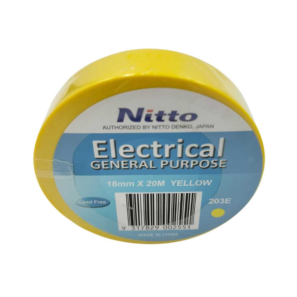 Nitto Electrical Tape Yellow 0.18x18mmx20m