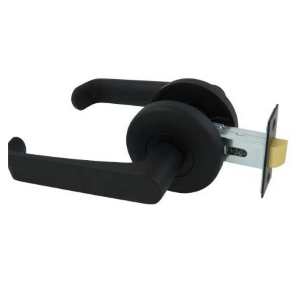 Gainsborough Neue Telo Passage Lever Set in Matte Black