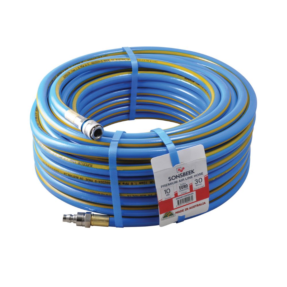 Sonsbeek 10mm ID Airline Hose - 30m | Euro Style | Safety Adaptor