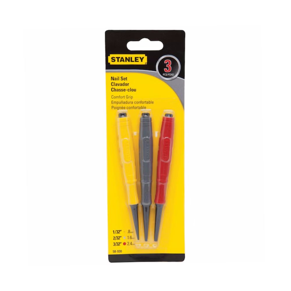 STANLEY® Nail Punch Cushion Grip 3-Piece Set