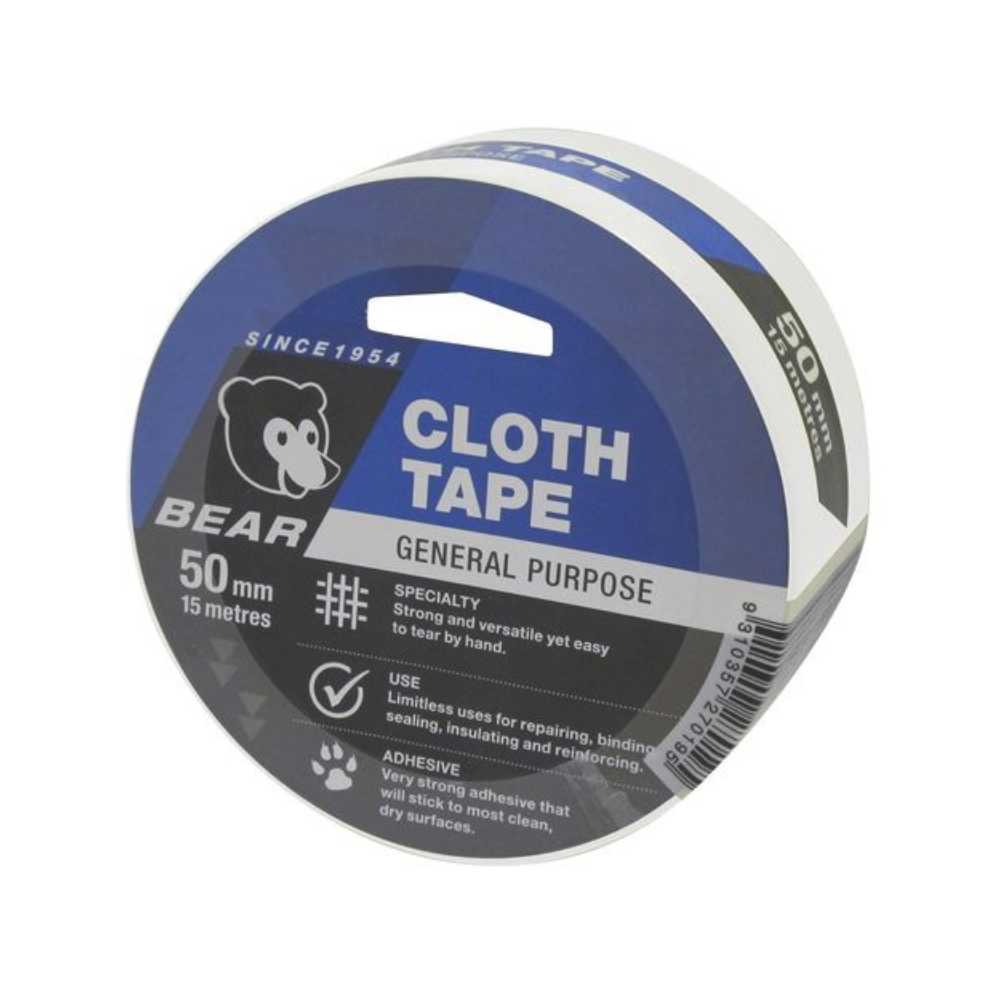 Bear Tape Cloth White 50mm X 15m