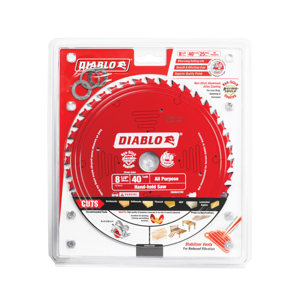 Diablo 209mm 40T & 44T Wood Circular Saw Blade