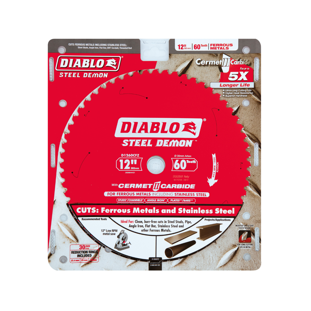 Diablo STEEL DEMON Saw Blade for Ferrous Metals with High Tooth Count and Durability