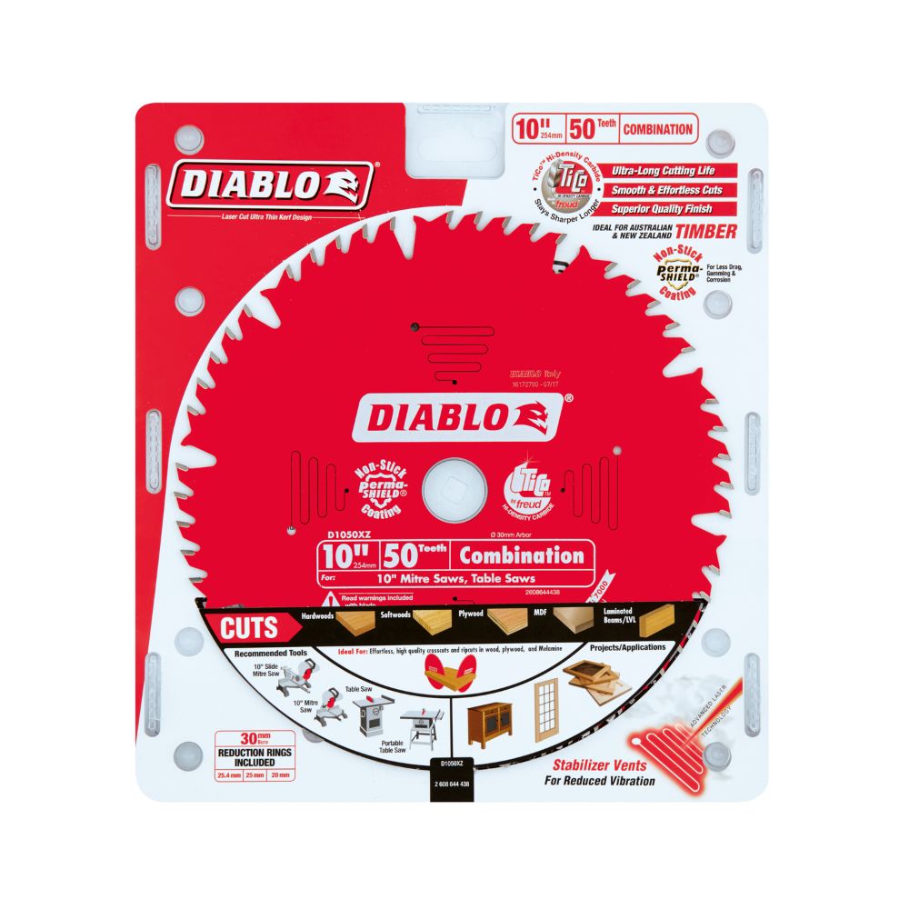 Diablo Circular Saw Blade  254 x 30-50 Combination Wood