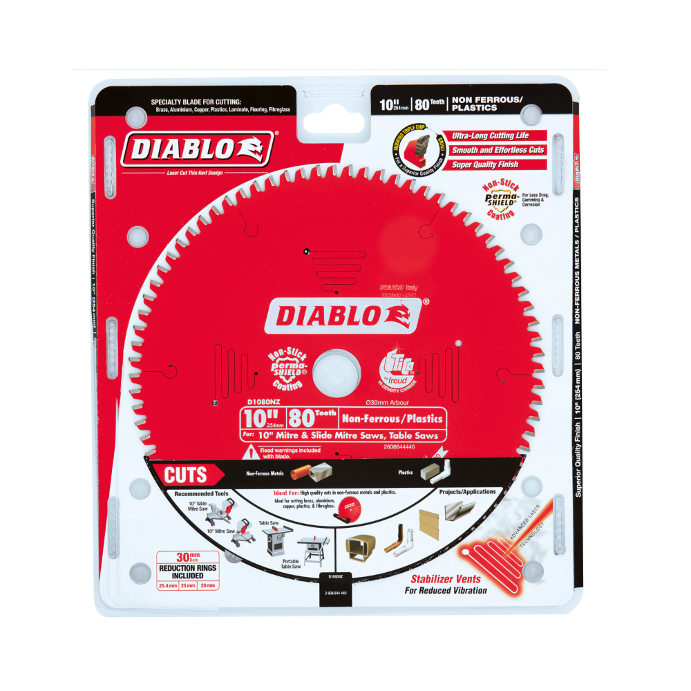 Diablo 254mm 80T Aluminium Circular Saw Blade