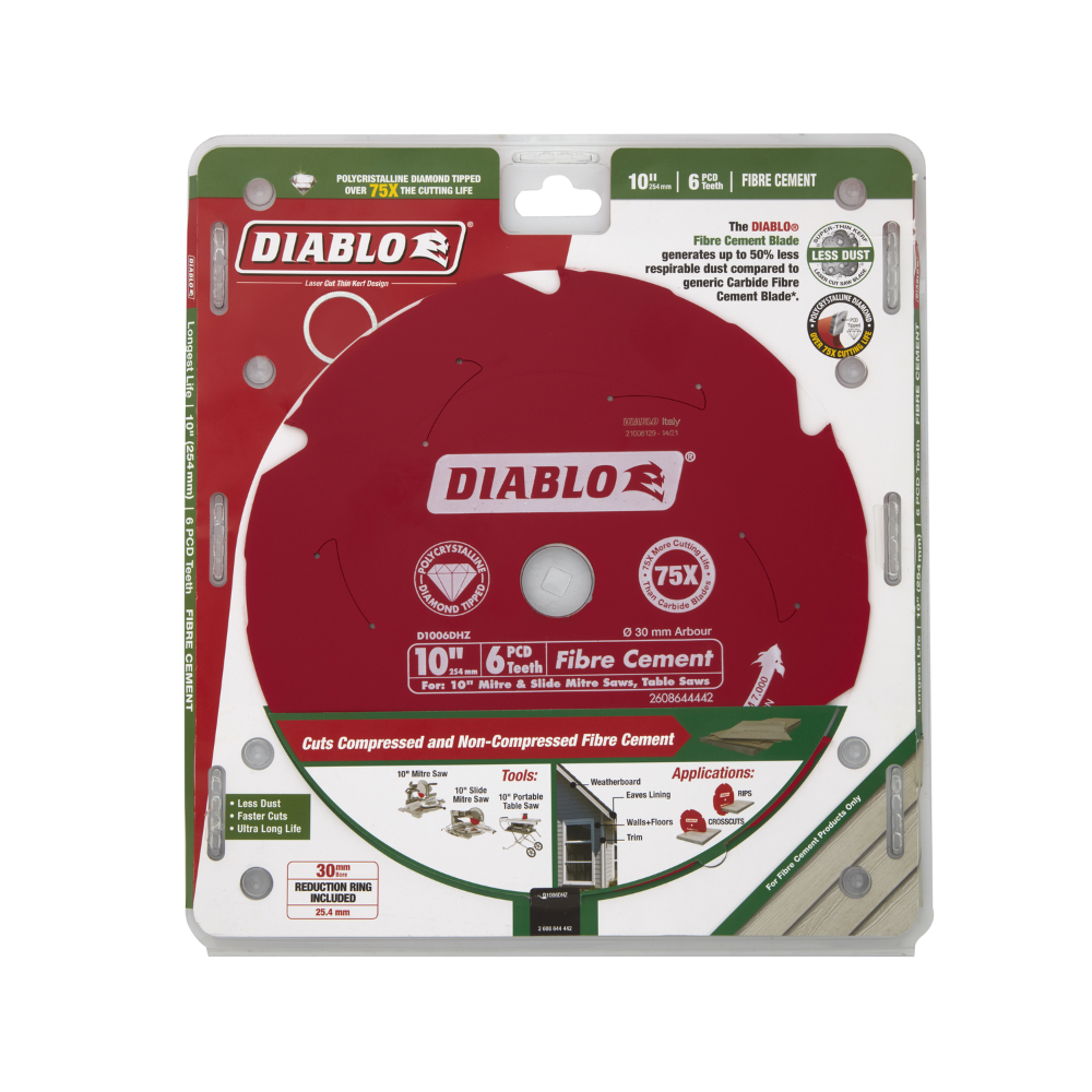 Diablo 254mm 6T Fibre Cement Saw Blade