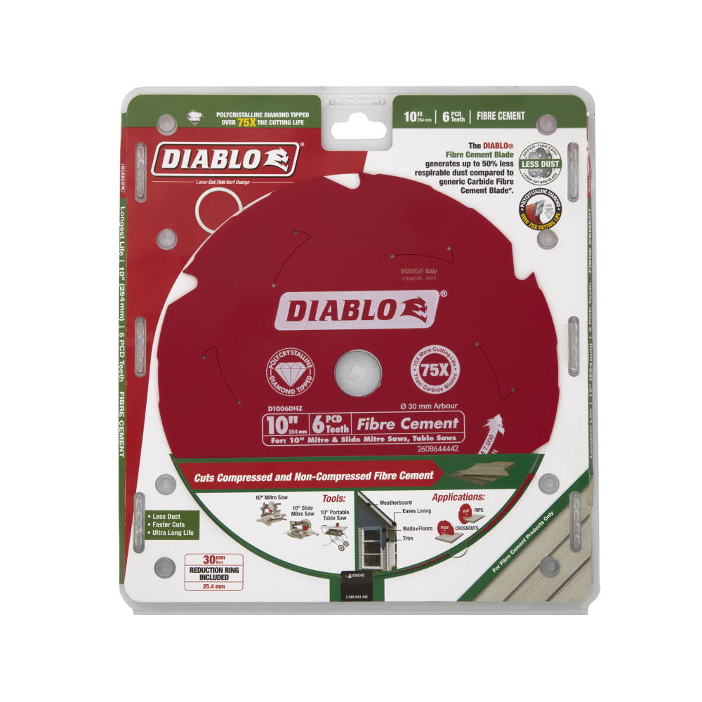 Diablo Fibre Cement Saw Blade with Multiple Tooth Configurations for Precision Cutting