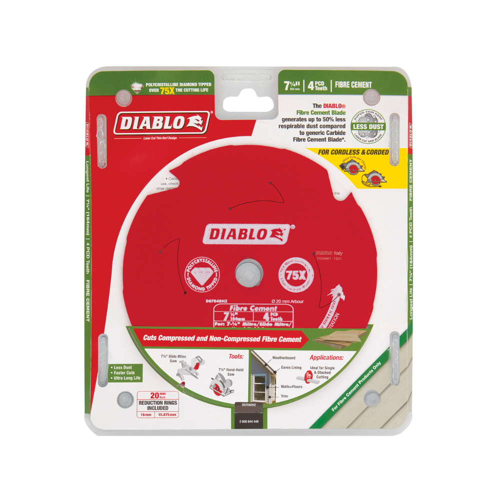 Diablo Fibre Cement Saw Blade with Multiple Tooth Configurations for Precision Cutting