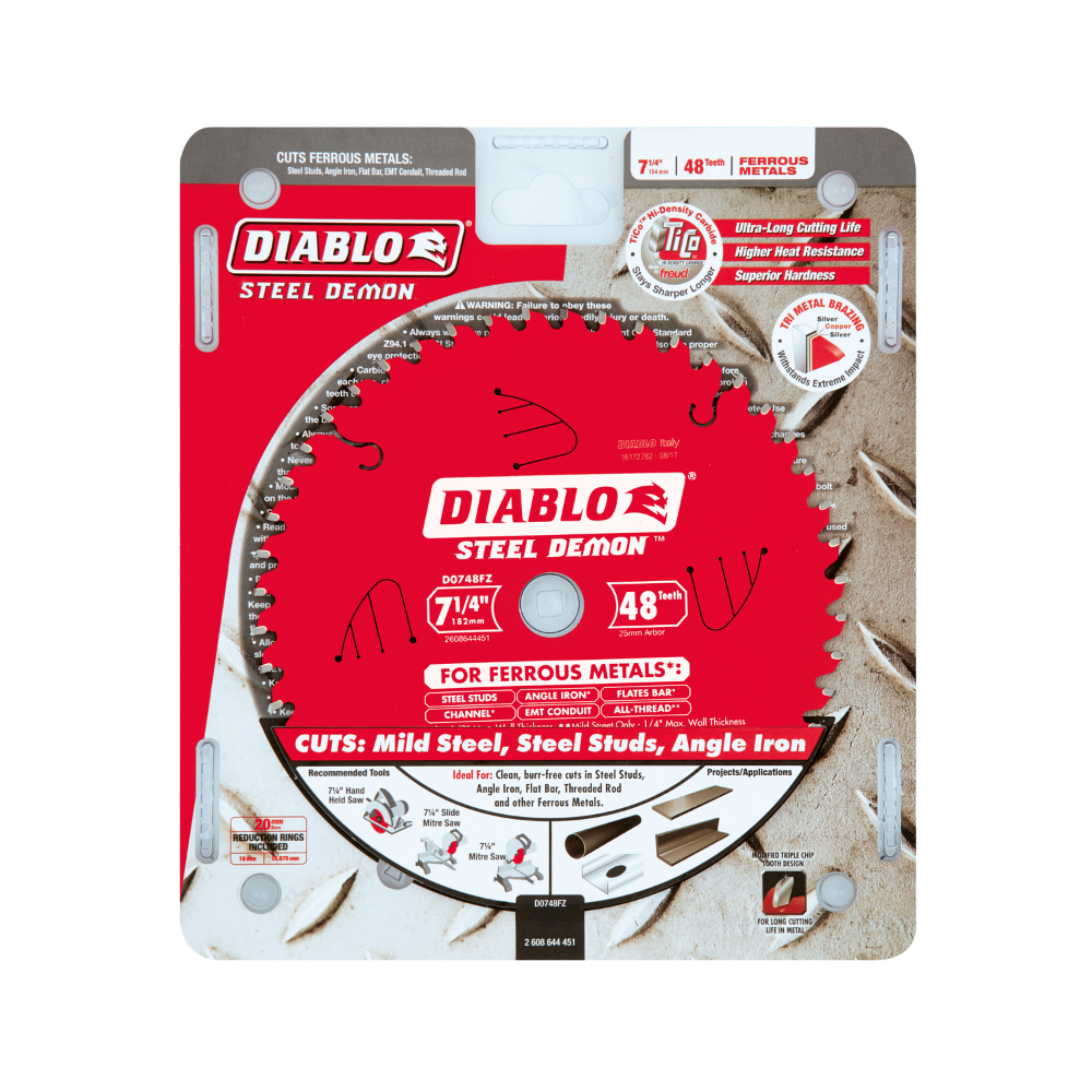 Diablo STEEL DEMON Saw Blade for Ferrous Metals with High Tooth Count and Durability