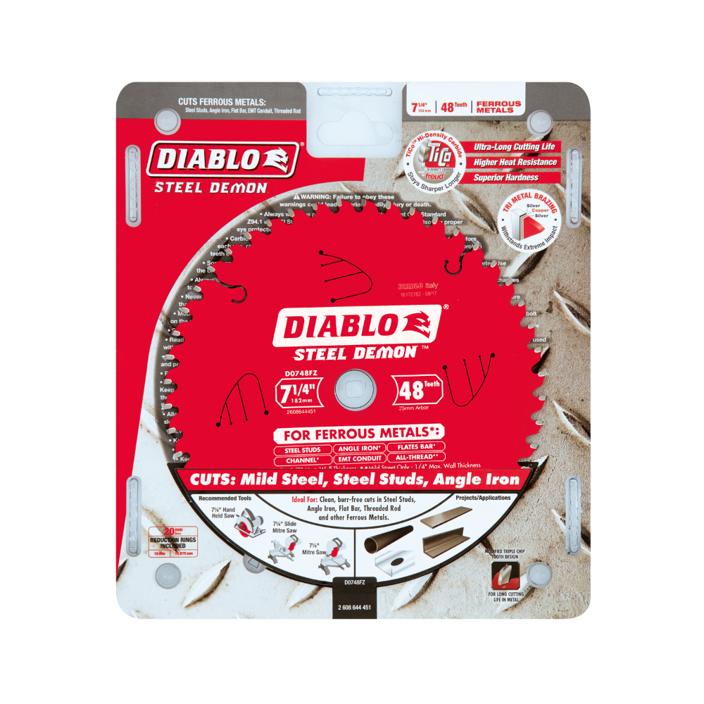 Diablo 184mm 48T Steel Circular Saw Blade Metal - Cutting