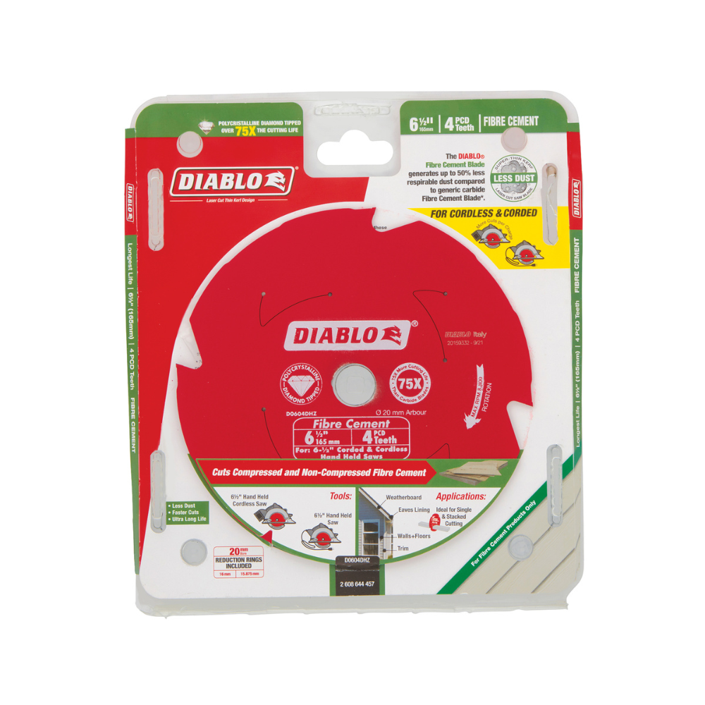 Diablo Fibre Cement Saw Blade with Multiple Tooth Configurations for Precision Cutting