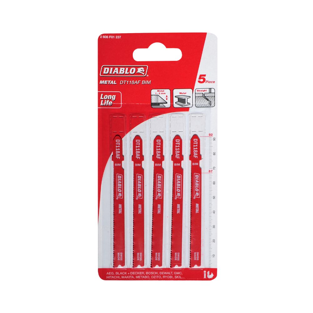 Diablo Jigsaw Blade Metal Flexible Cut 1-3mm (5-Piece)