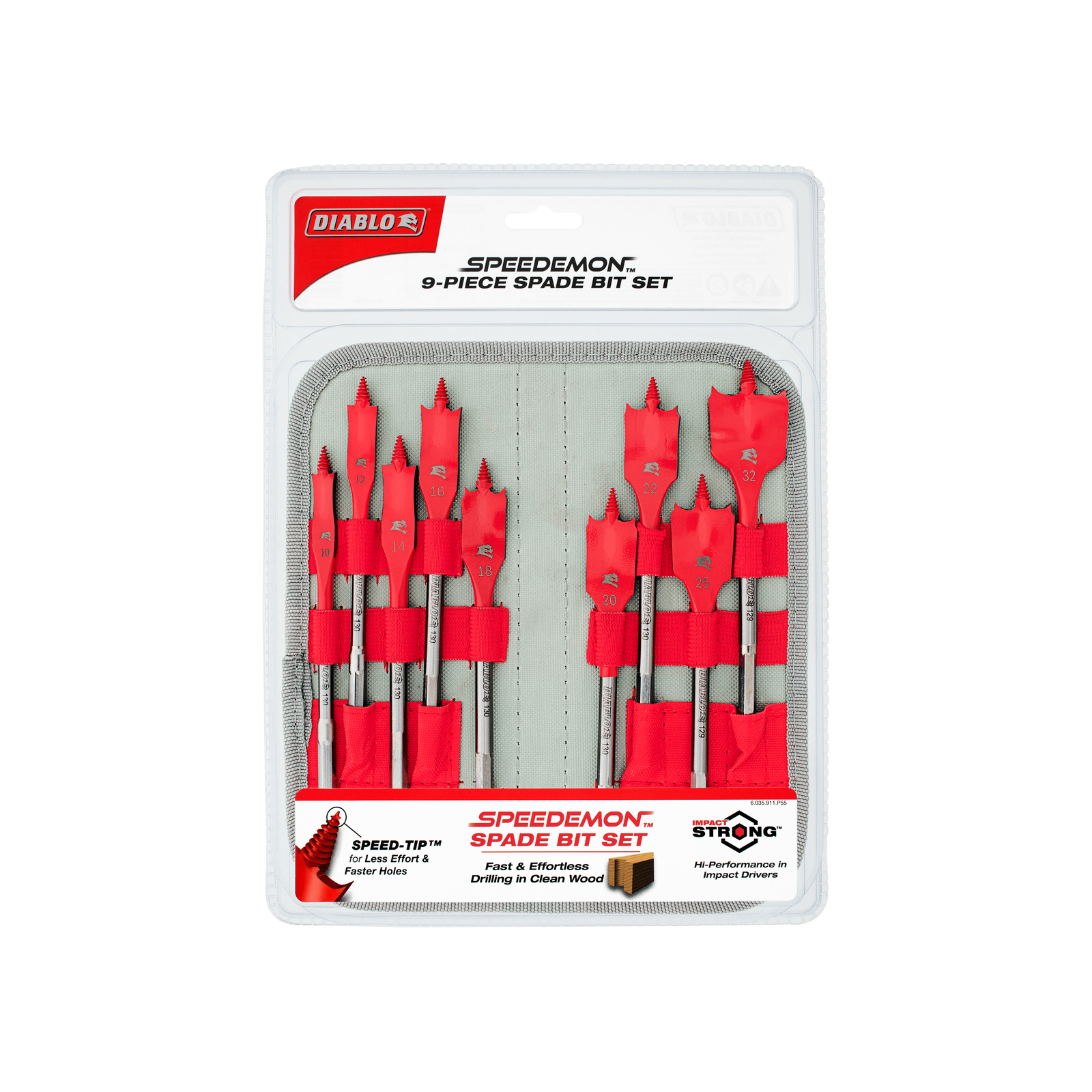 SPEEDemon™ Spade Bit Set (9-Piece)
