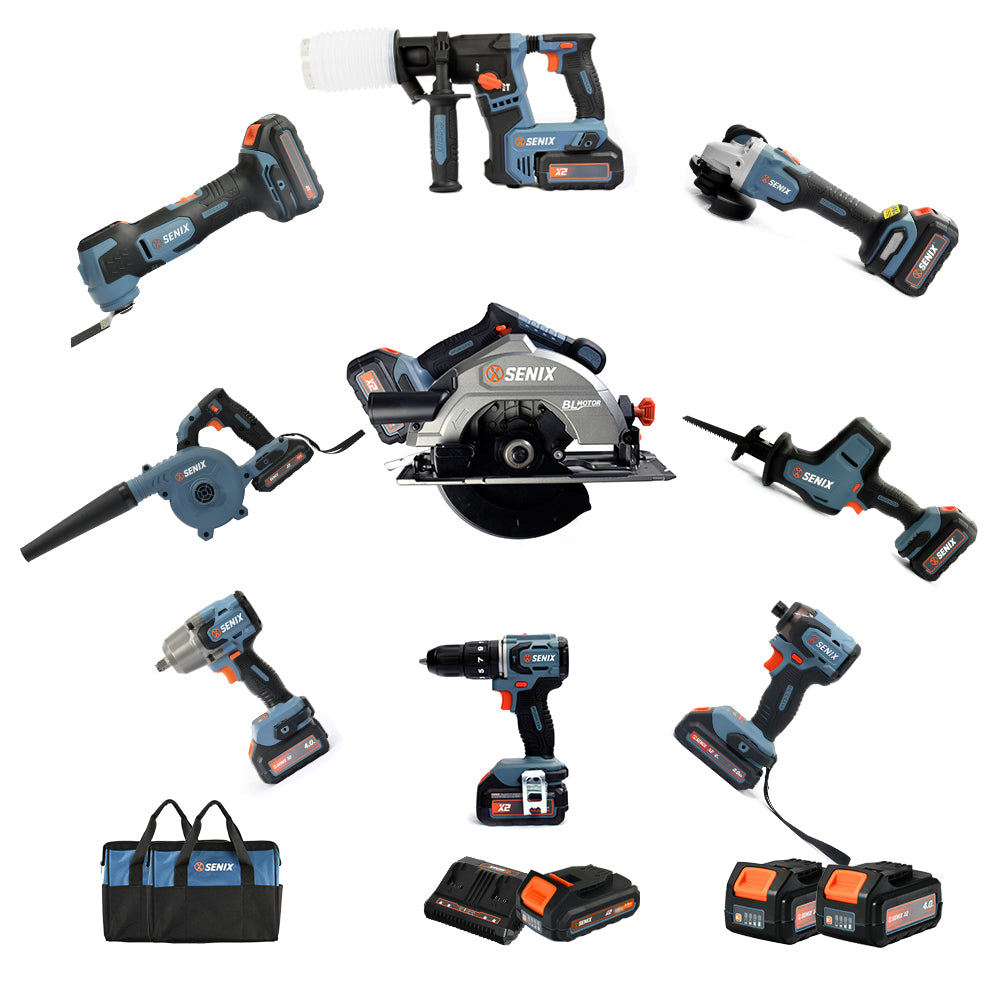 SENIX X2 18V 9 Piece Combo Kit S1
