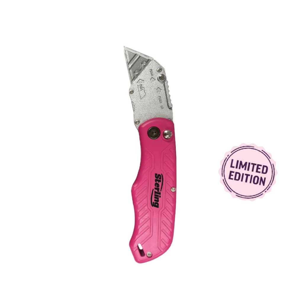 Sterling Pink Folding Utility Knife