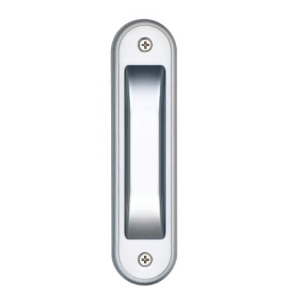 Gainsborough Radius Corner Flush Pull in Satin Chrome