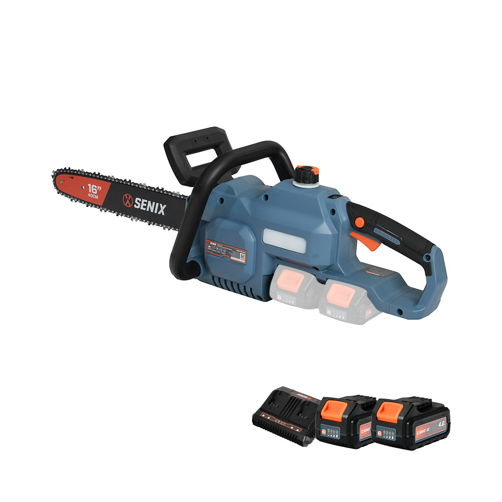 SENIX 2X2 36V Brushless Rear Handle Chainsaw Kit