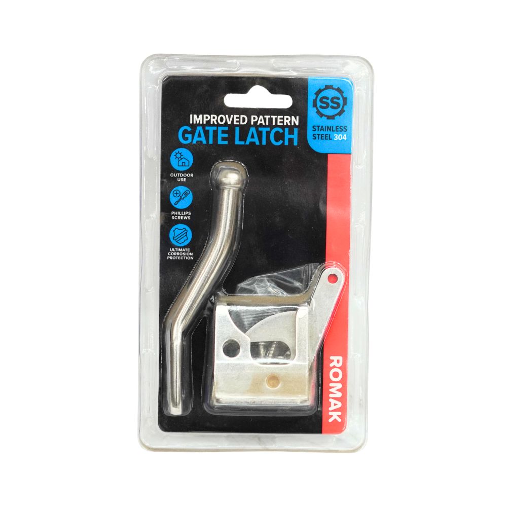 Romak Improved Pattern Gate Latch 115mm - Durable and Reliable Gate Hardware