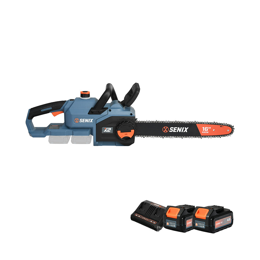 SENIX 2X2 36V Brushless Rear Handle Chainsaw Kit