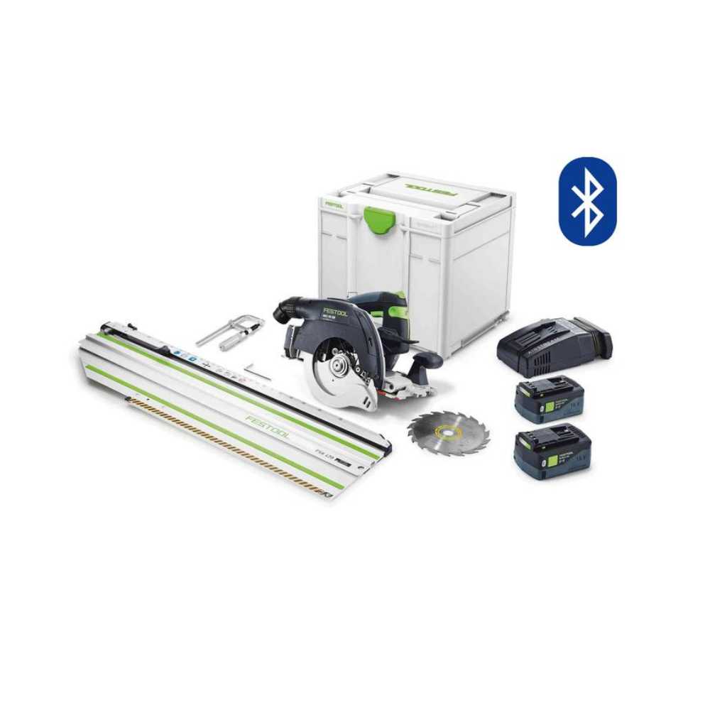 Festool 18V Brushless 2 x 5.0Ah 160mm HKC 55 Circular Saw Bluetooth with 420mm Rail Kit