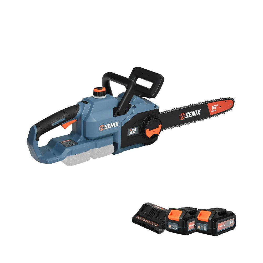 SENIX 2X2 36V Brushless Rear Handle Chainsaw Kit