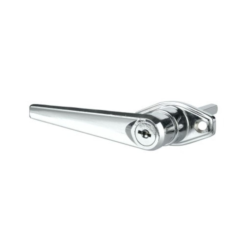 Romak L Garage Door Lock Handle - Chrome Plated