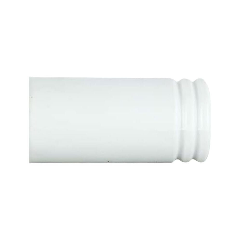 Romak Round Cushion Plastic Door Stop, 75 mm Length - White