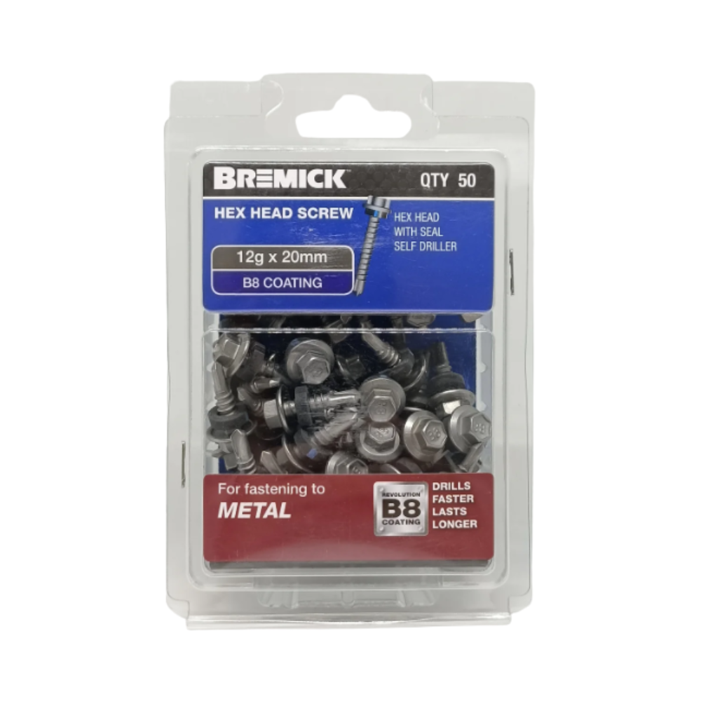 Bremick™ Hex Head Metal Screw B8 Pack 50