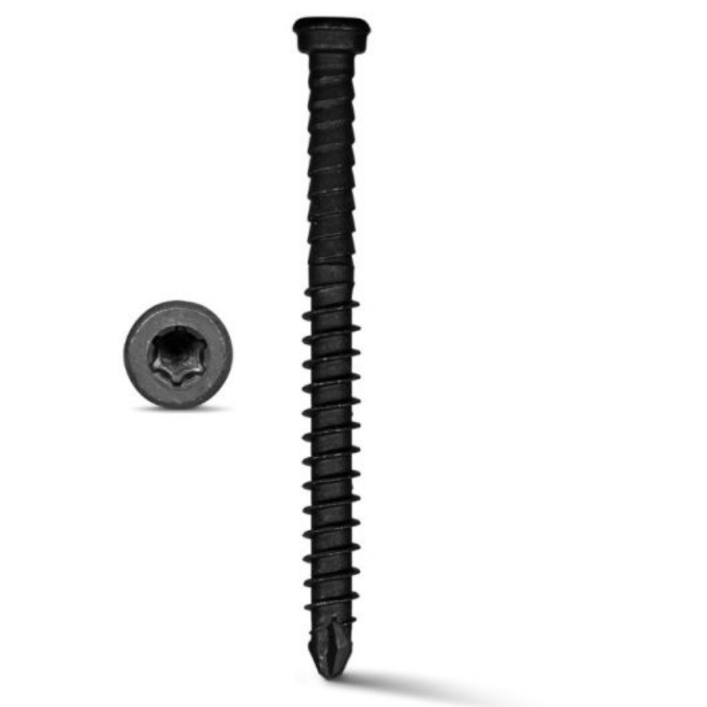 Anchormark Black A2 Stainless Steel Decking Screws 5.5mm x 60mm Pack 1000
