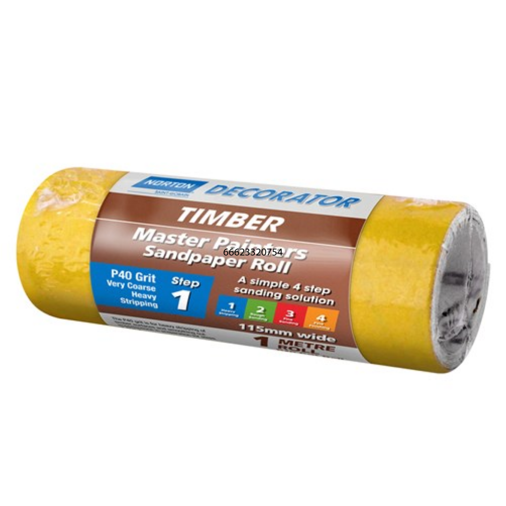 Saint Gobain Sandpaper Master Painter 115m x 1m Various Grit