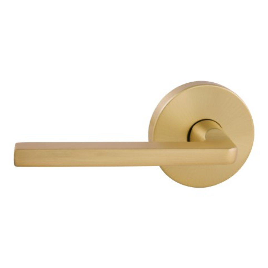 Gainsborough Avant with Quick Fix Alba Passage Lever Set in Satin Brass With Latch