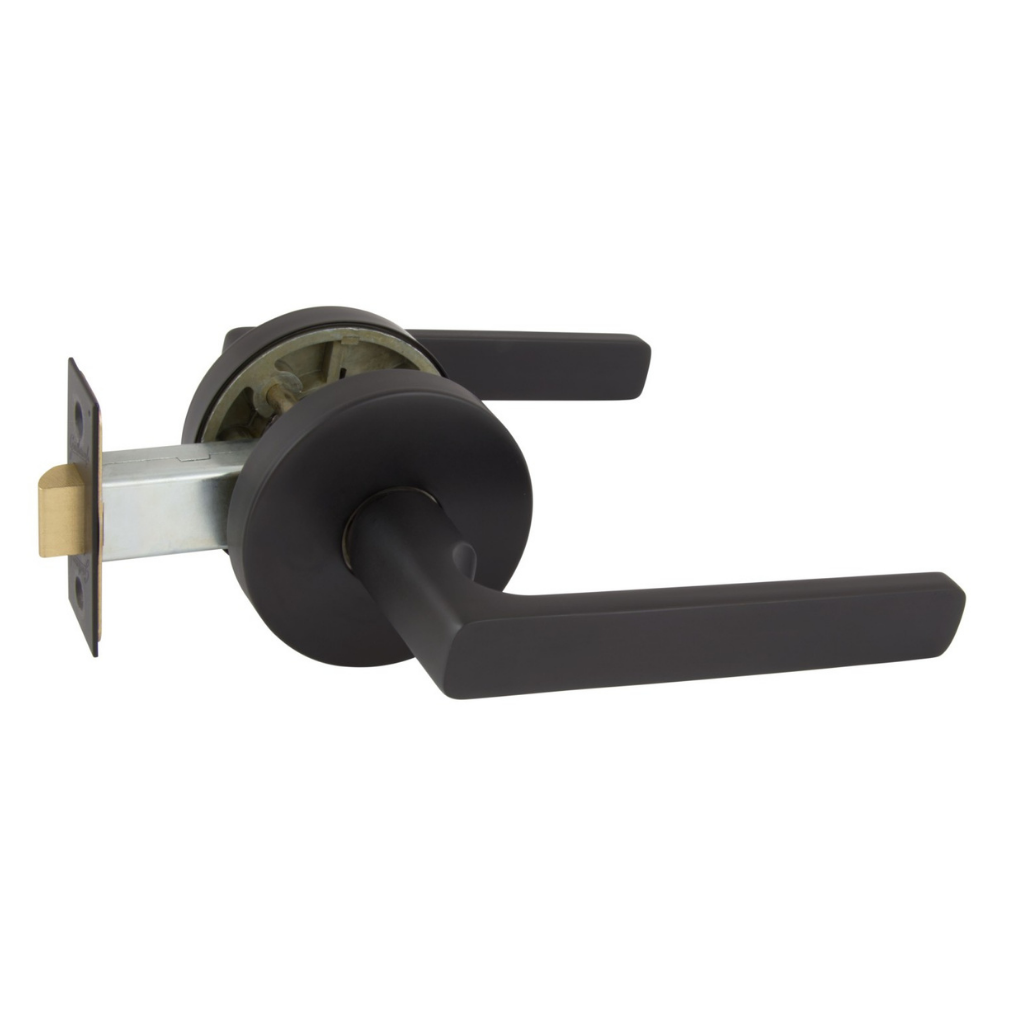 Gainsborough Avant with QuickFix Rivera Passage Lever Set in Matte Black