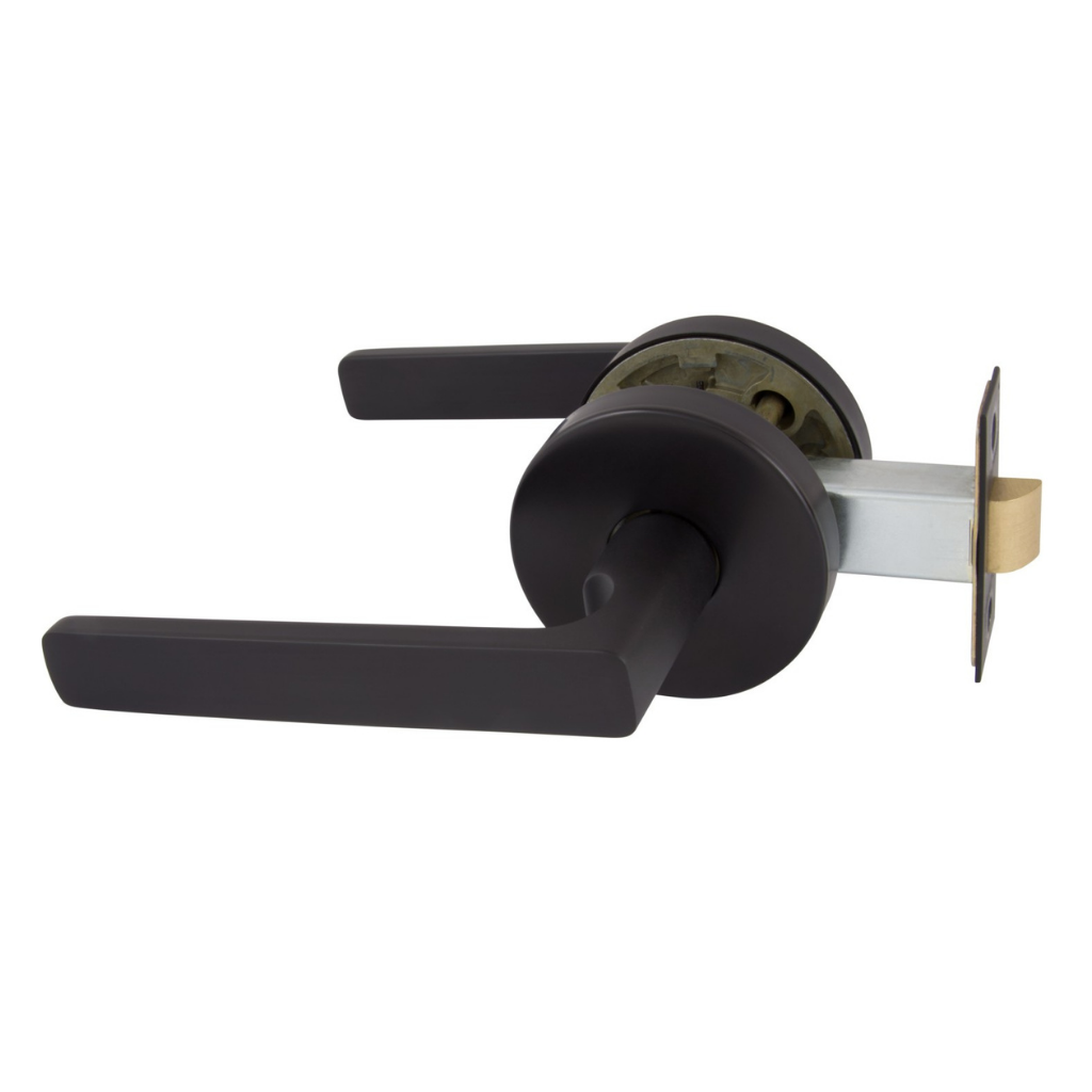 Gainsborough Avant with QuickFix Rivera Passage Lever Set in Matte Black