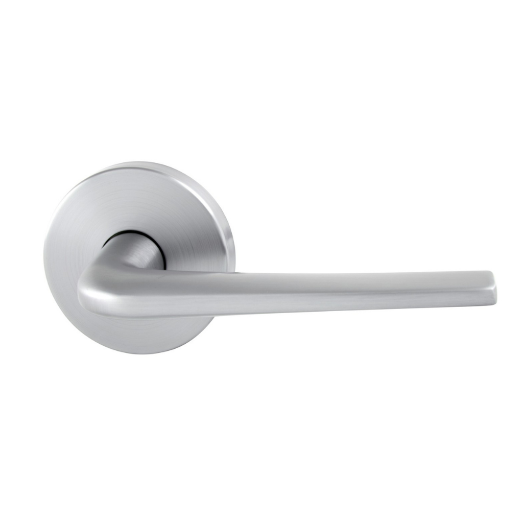 Gainsborough Avant with QuickFix Sierra Passage Lever Set in Brushed Satin Chrome with Latch