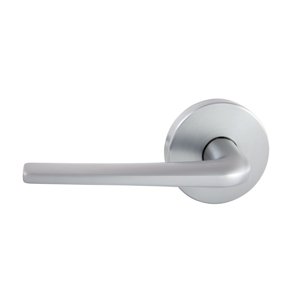 Gainsborough Avant with QuickFix Sierra Passage Lever Set in Brushed Satin Chrome with Latch
