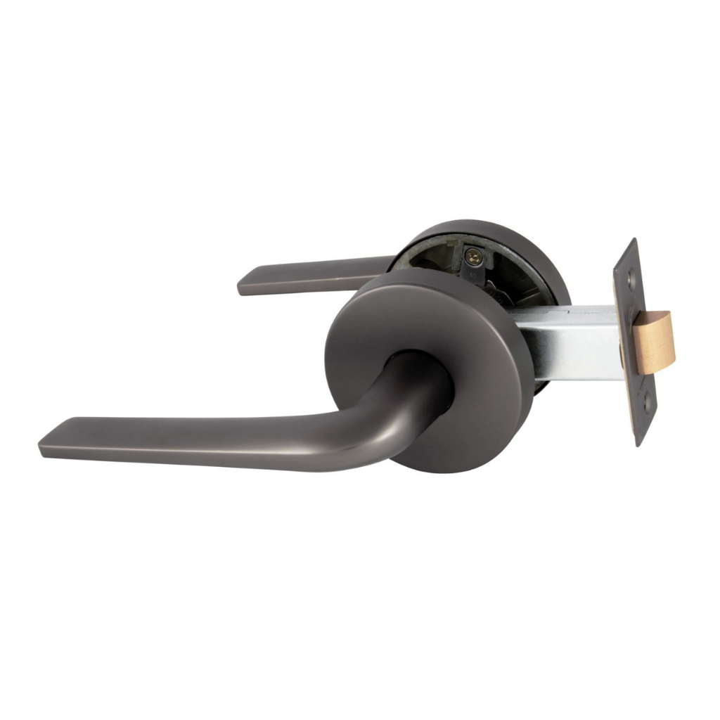 Gainsborough Avant with QuickFix Sierra Passage Lever Set in Satin Graphite With Latch