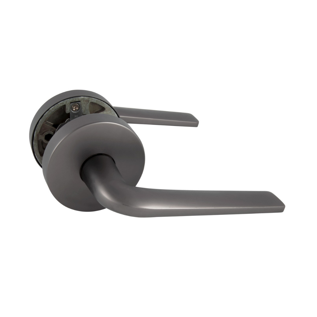 Gainsborough Avant with QuickFix Sierra Passage Lever Set in Satin Graphite With Latch