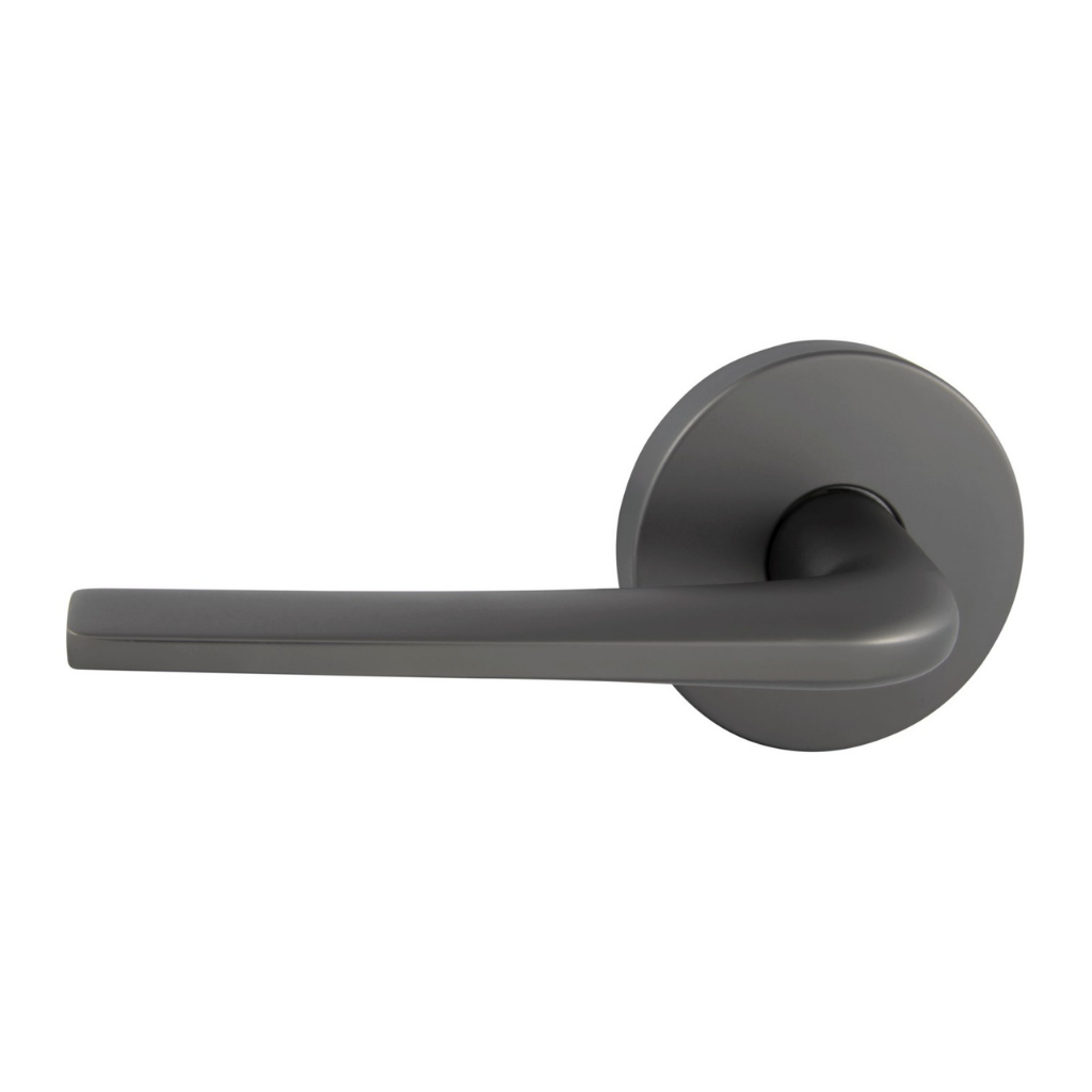 Gainsborough Avant with QuickFix Sierra Passage Lever Set in Satin Graphite With Latch