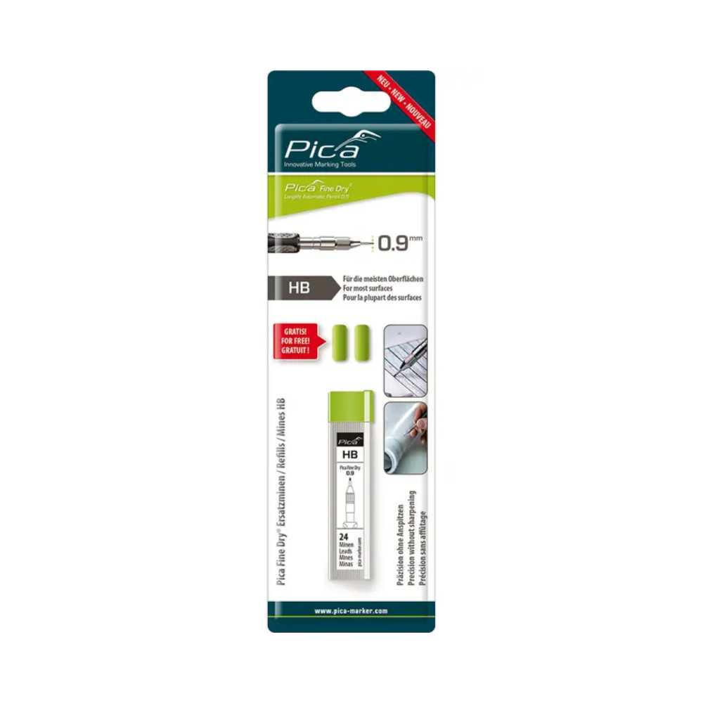 Pica Fine Dry Pencil Refill HB Leads Set - 24 Pack